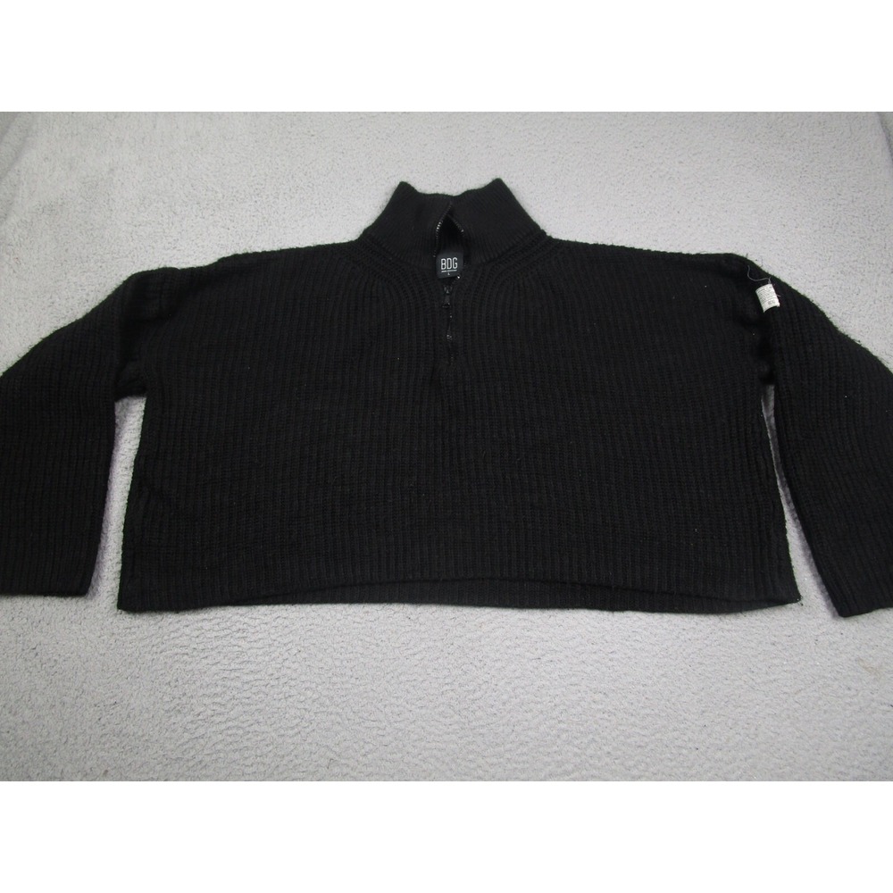 BDG Sweater Womens‎ Large Black 1/4 Zip Oversized Long Sleeve Knit